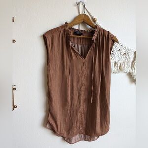 Blouse tank, brown, xs